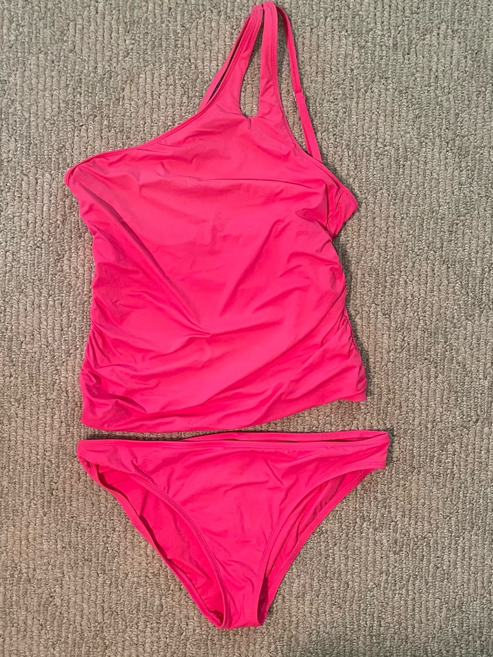 La Blanca Hot Pink Tankini Top & Bikini Bottom Set